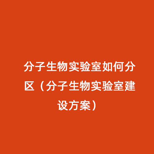分子生物實驗室如何分區(qū)（分子生物實驗室建設(shè)方案）